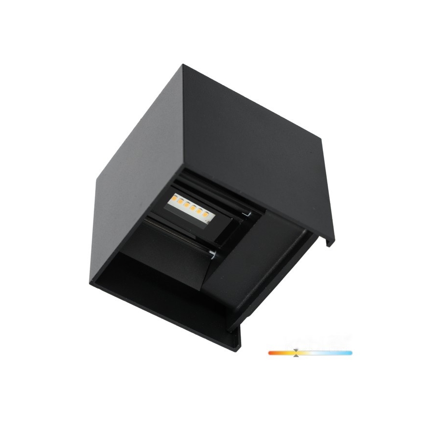 Уличный светодиодный настенный светильник QUERK 2xLED/3W/230V 3000K IP54 черный