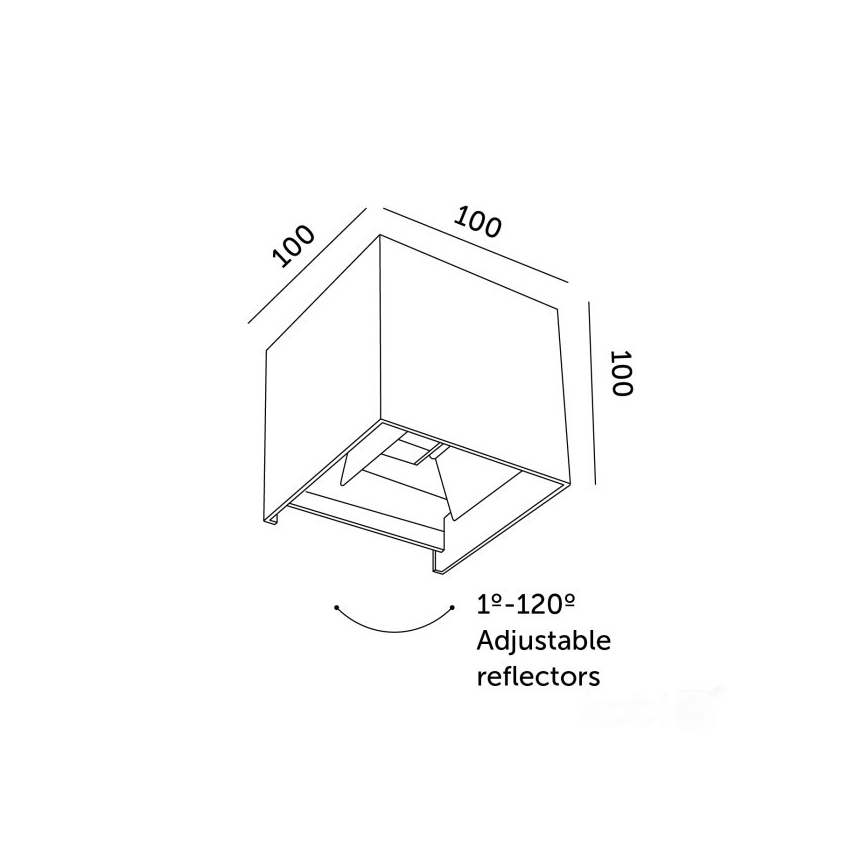 Уличный светодиодный настенный светильник QUERK 2xLED/3W/230V 3000K IP54 черный
