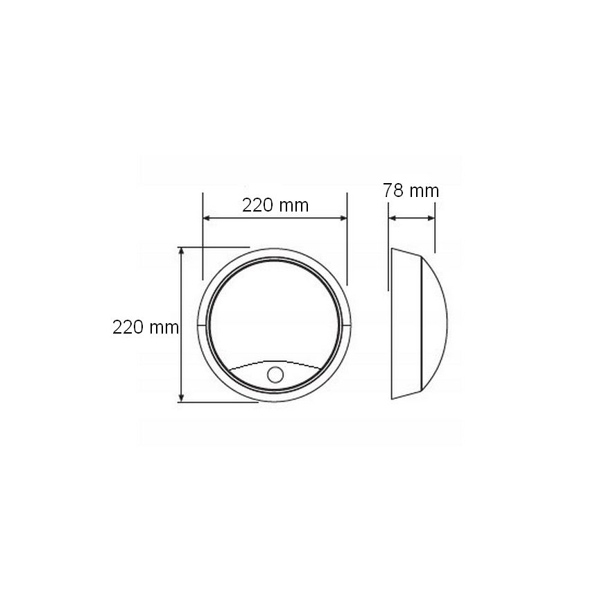Уличный светодиодный настенный светильник с датчиком LED/15W/230V 4000K IP65