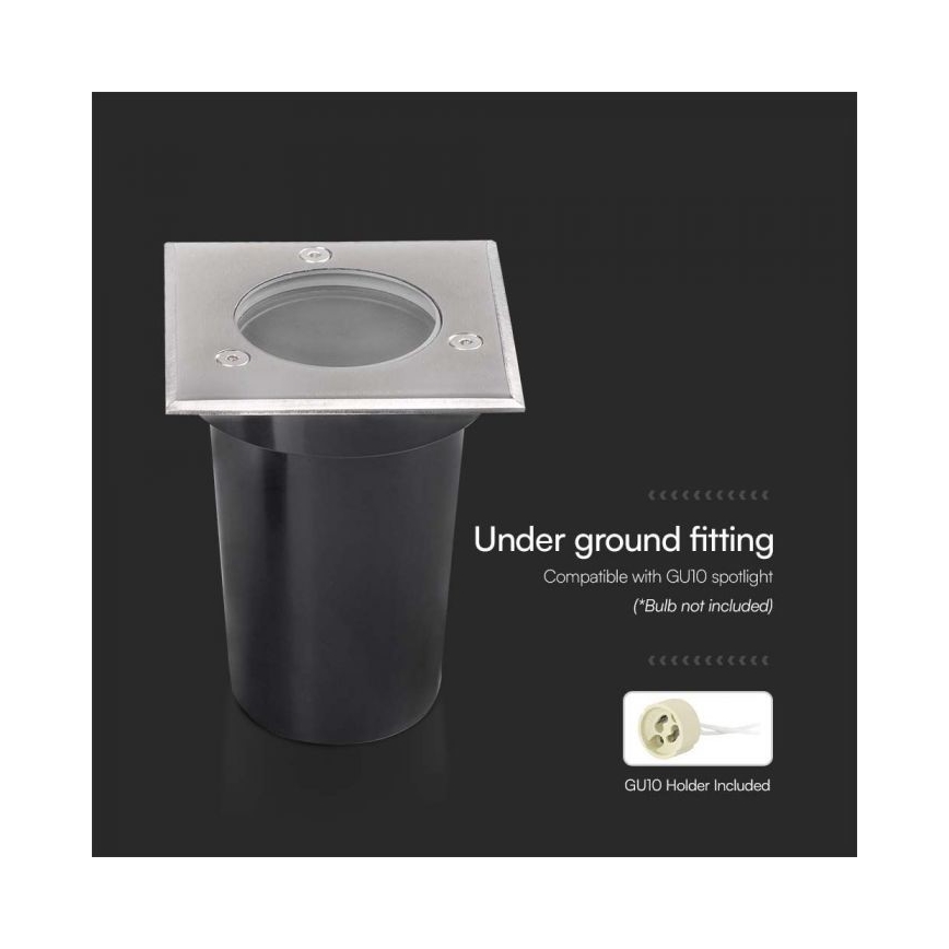 Уличный тротуарный светильник 1xGU10/35W/230V IP67