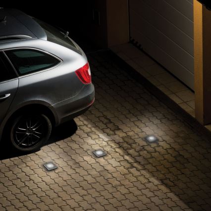 Уличный тротуарный светильник LUKKA CONNECT 1xGU10/4W/230V IP67 матовый хром угловой