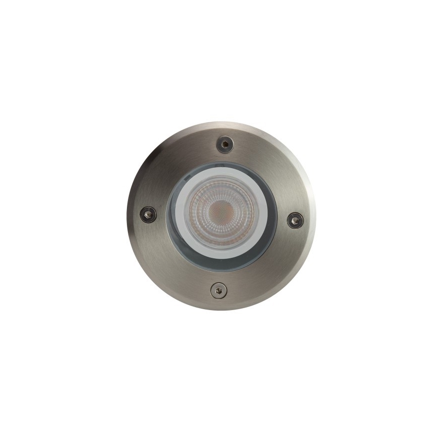 Уличный тротуарный светильник LUKKA CONNECT 1xGU10/4W/230V IP67 матовый хром круглый