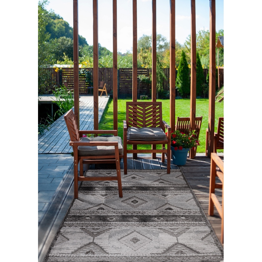 Uличный ковёр CHIARA 80x150 см серый