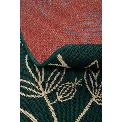 Уличный ковер JUNGLE 135 см зелёный/листовой узор