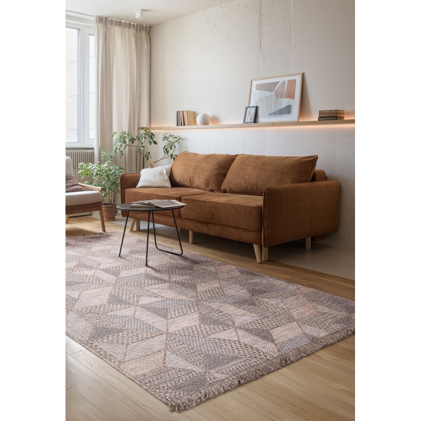 Уличный ковер ORIA 70x140 cm серый/бежевый