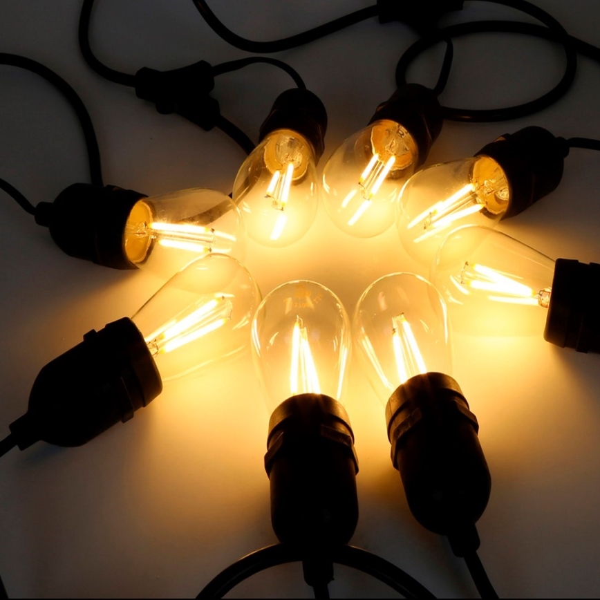 Уличная декоративная гирлянда GARLAND 10xE27/15W/230V 10 м IP44