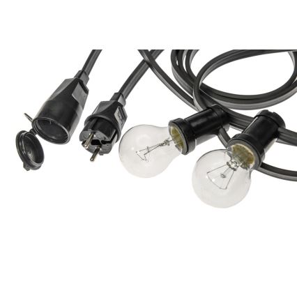 Уличная декоративная гирлянда GIRLANDA 6,5 м 5xE27/15W/230V IP44