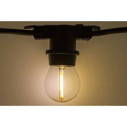 Уличная декоративная гирлянда MIMOSA 20xE27/1,3W/230V IP44 10м