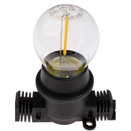 Уличная декоративная гирлянда MIMOSA 20xE27/1,3W/230V IP44 20м