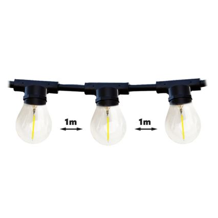 Уличная декоративная гирлянда MIMOSA 20xE27/1,3W/230V IP44 20м