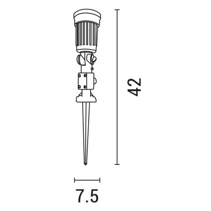 Уличная лампа 1xE27/15W/230V IP44 черный