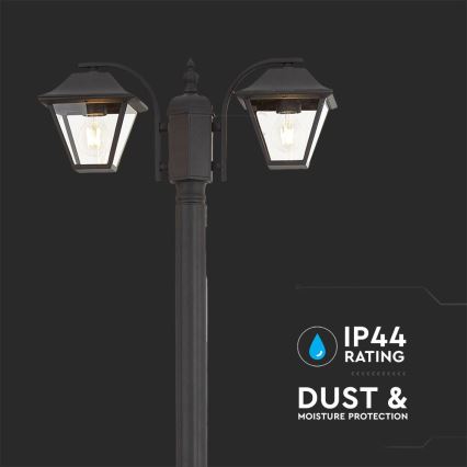 Уличная лампа 2xE27/60W/230V IP44 2320 мм черный