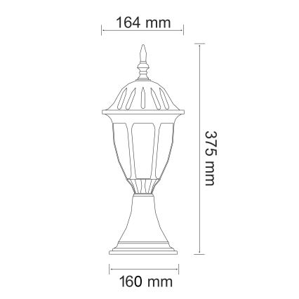 Уличная лампа FLORENCJA 1xE27/20W/230V IP43