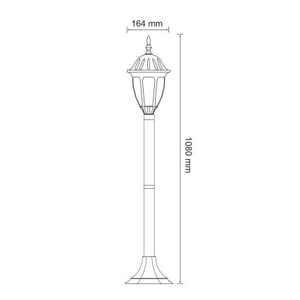 Уличная лампа FLORENCJA 1xE27/20W/230V IP43