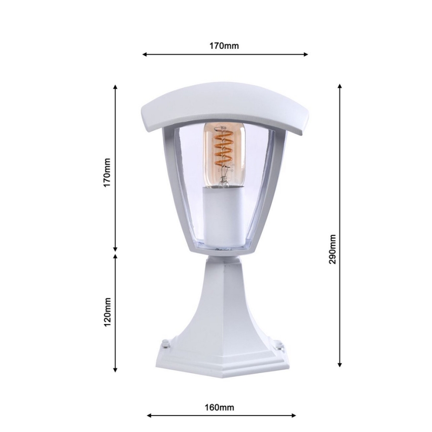 Уличная лампа FOX 1xE27/40W/230V IP44 белая