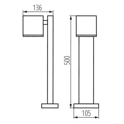 Уличная лампа GORI 1xGU10/35W/230V IP44