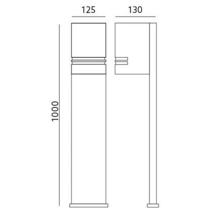 Уличная лампа QUAZAR 1xGU10/11W/230V IP44 серая