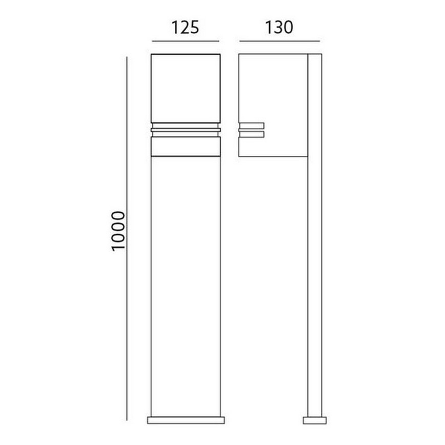 Уличная лампа QUAZAR 1xGU10/11W/230V IP44 серая