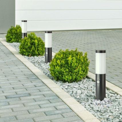 Уличная лампа с датчиком 1xE27/60W/230V IP44 45 см антрацит
