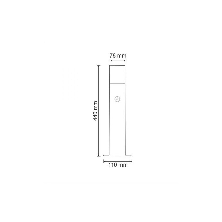 Уличная лампа с датчиком NEW YORK 1xE27/12W/230V IP44 44 см антрацит