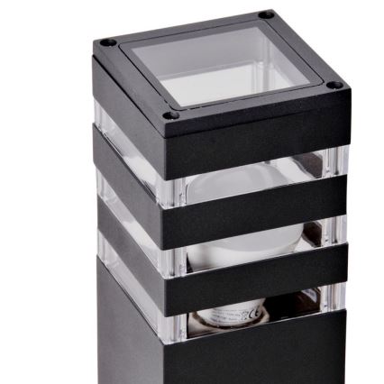 Уличная лампа с датчиком TEKSAS 1xE27/12W/230V IP44 74 см графит