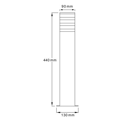 Уличная лампа TEKSAS 1xE27/12W/230V IP44 44 см антрацит