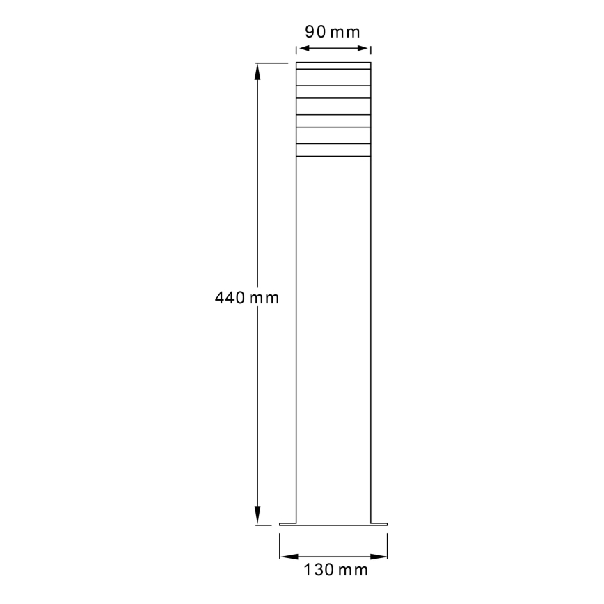 Уличная лампа TEKSAS 1xE27/12W/230V IP44 44 см антрацит