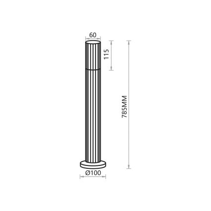 Уличная лампа VERTICAL 1xGU10/8W/230V IP44 черный