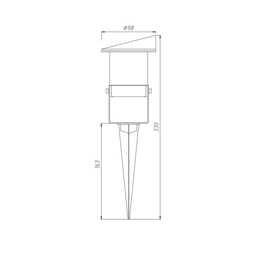 Уличная лампа VILO 1xGU10/60W/230V IP65 черная