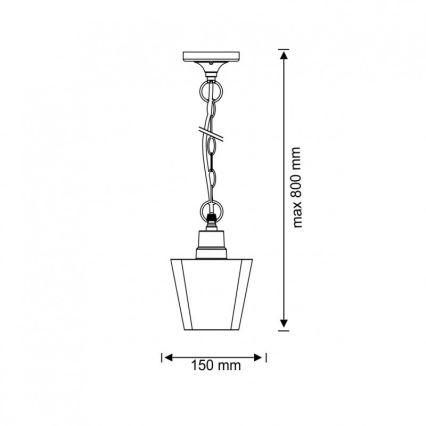 Уличная люстра GIZA 1xE27/10W/230V IP44