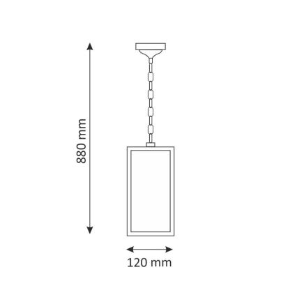 Уличная люстра MALMO 1xE27/15W/230V черная IP44