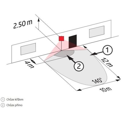 Уличный датчик движения LC-CLICK 200° IP44 черный