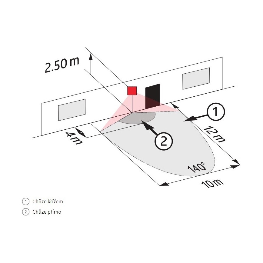 Уличный датчик движения LC-CLICK 200° IP44 черный