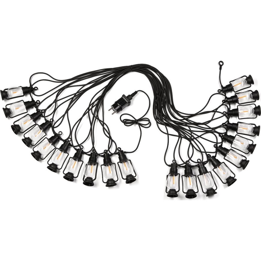 Уличный декоративная гирлянда GARLAND 20xLED 20 м IP44 теплый белый