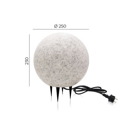 Уличный декоративный светильник GARDEN BALL 1xE27/40W/230V IP65 ⌀ 25 см