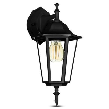 Уличный настенный светильник 1xE27/40W/230V IP44 черный