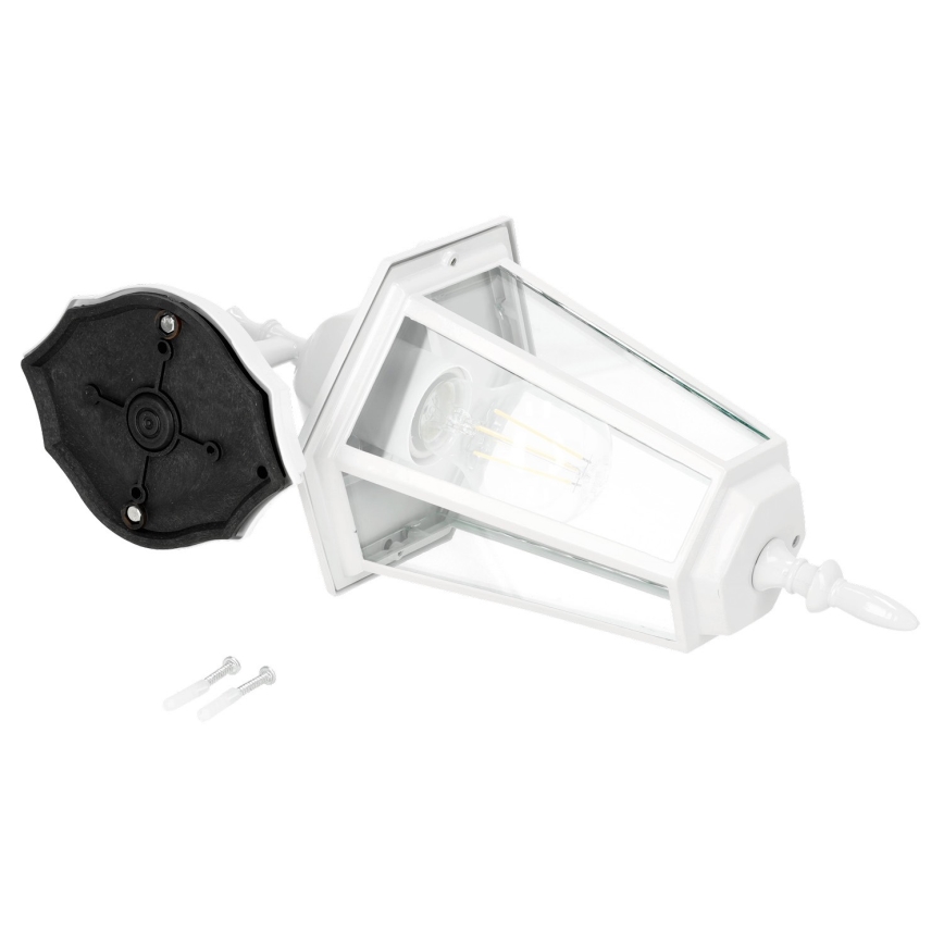 Уличный настенный светильник 1xE27/60W/230V IP44 белый