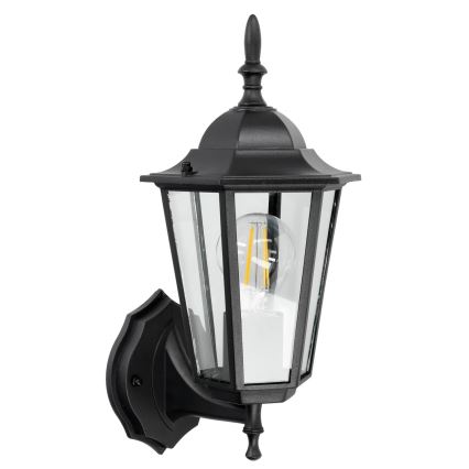Уличный настенный светильник 1xE27/60W/230V IP44 черный