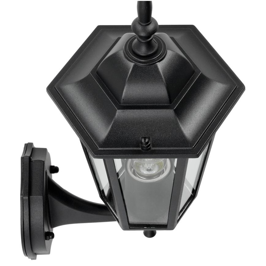 Уличный настенный светильник 1xE27/60W/230V IP44 черный