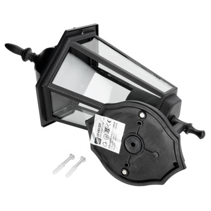 Уличный настенный светильник 1xE27/60W/230V IP44 черный