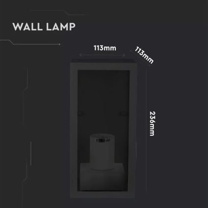Уличный настенный светильник 1xE27/60W/230V IP44