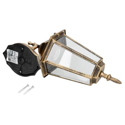 Уличный настенный светильник 1xE27/60W/230V IP44 золотой