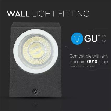 Уличный настенный светильник 1xGU10/35W/230V IP44