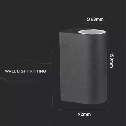 Уличный настенный светильник 2xGU10/20W/230V IP44