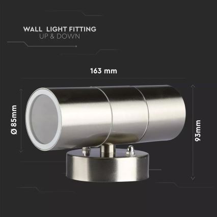 Уличный настенный светильник 2xGU10/35W/230V IP44