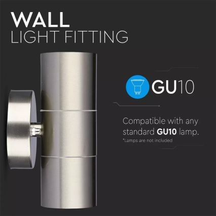 Уличный настенный светильник 2xGU10/35W/230V IP44