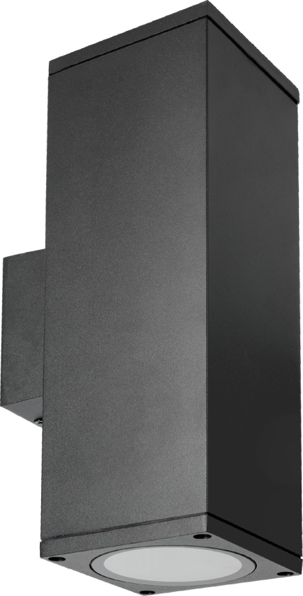 Уличный настенный светильник 2xGU10/35W/230V IP54 угловой черный