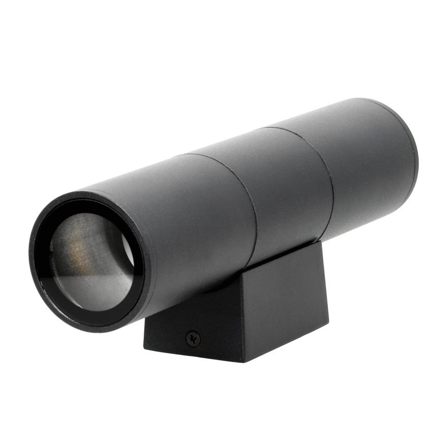 Уличный настенный светильник 2xGU10/35W/230V IP54 круглый черный