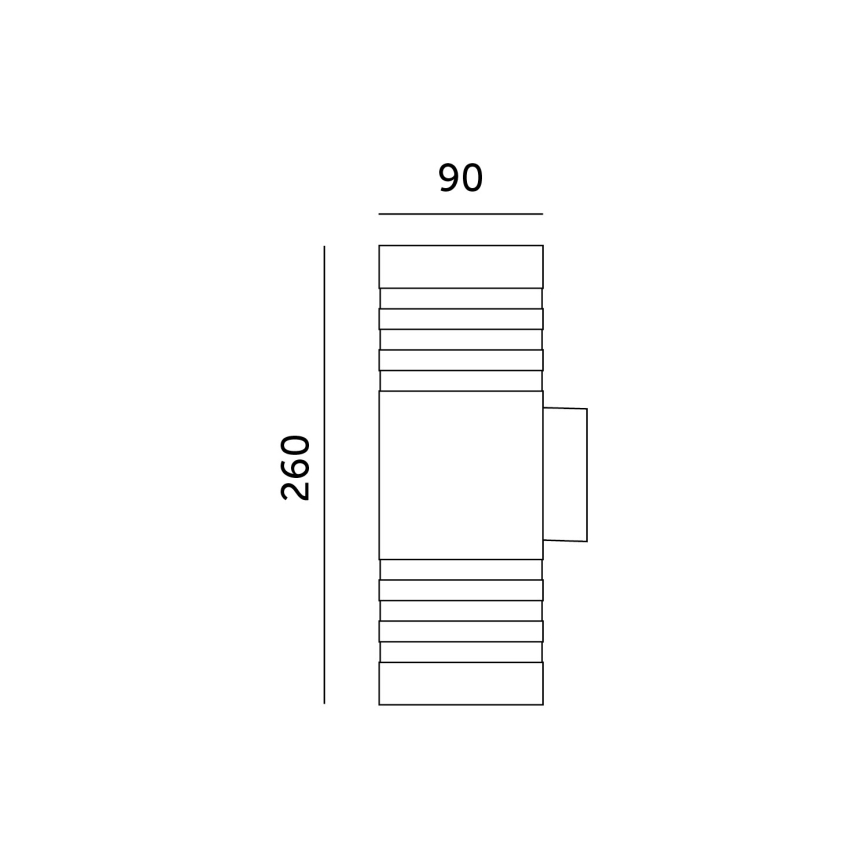 Уличный настенный светильник 2xGU10/35W/230V IP54 круглый черный
