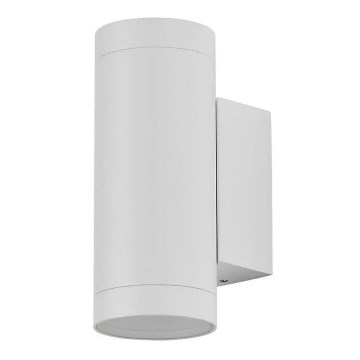 Уличный настенный светильник 2xGU10/40W/230V IP54 белый